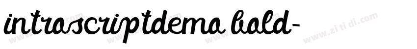 introscriptdemo bold字体转换